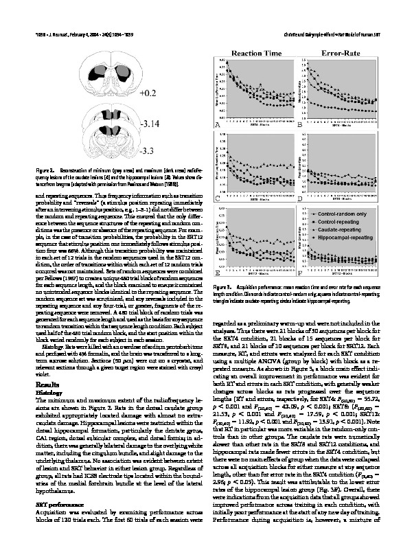 Download A new rat model of the human serial reaction time task: contrasting effects of caudate and hippocampal lesions.